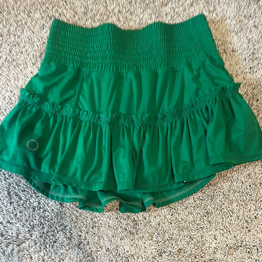 Green Ruffled Skirt
